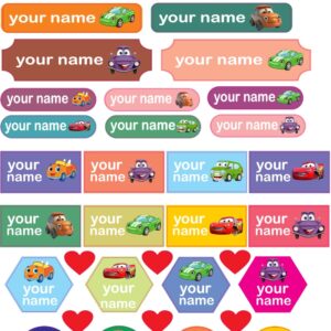 Customized Name Sticker Sheets